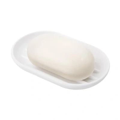 Afbeelding van UMBRA Touch Zeepbakje van gevormde kunststof. Kleur: wit. Afmetingen: 12,7 x 8,3 1,9 cm.