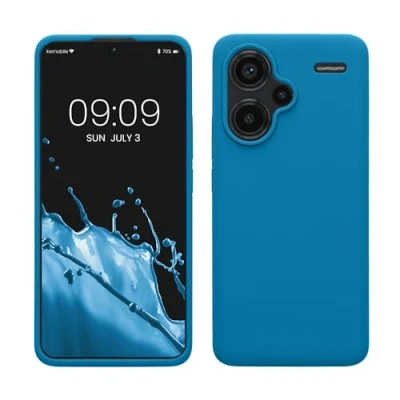 Afbeelding van kwmobile telefoonhoesje geschikt voor Xiaomi Redmi Note 13 Pro+ 5G / Pro Plus Hoesje met siliconen coating Smartphone case in Caribisch blauw