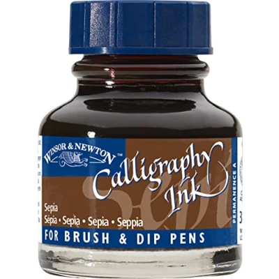 Image de Winsor &amp; Newton Encre de Calligraphie Flacon 30ml 609 Sépia Série 1