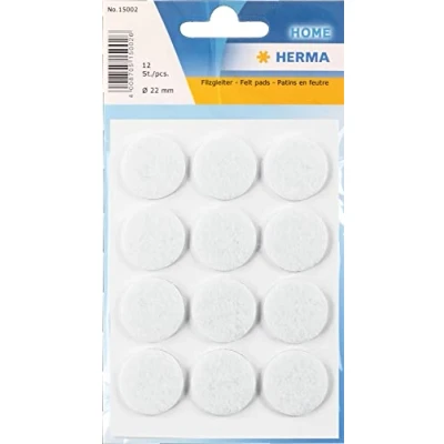 Afbeelding van HERMA 15002 HOME Viltglijders 22 Ø wit blister met 12 stuks