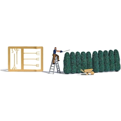 Afbeelding van Busch Action Set 7838 H0 actieset heg snoeien Kant en klaar model