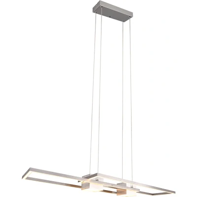 Afbeelding van Albany LED hanglamp, nikkel, 100 x 28 cm, aluminium, CCT dimbaar