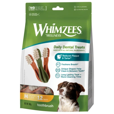 Afbeelding van 6x Whimzees Hondensnack Tandenborstel Medium 12 stuks