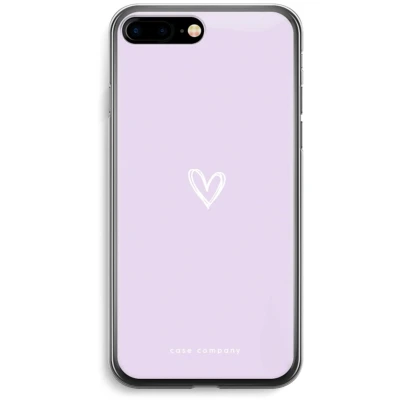Afbeelding van Case Company® hoesje geschikt voor iPhone 7 PLUS Klein hartje paars Soft Cover Telefoonhoesje Bescherming aan alle Kanten en Schermrand