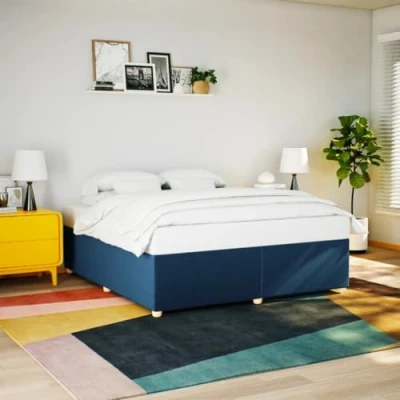 Afbeelding van Bedframe stof blauw 180x200 cm