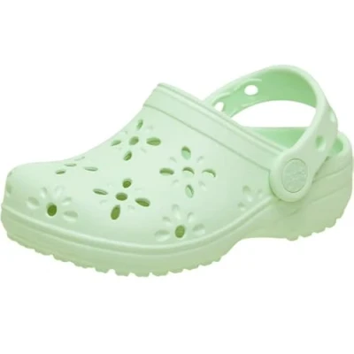 Afbeelding van Crocs Classic Floral Cut Out Clog T Uniseks kinderen, Jade tint