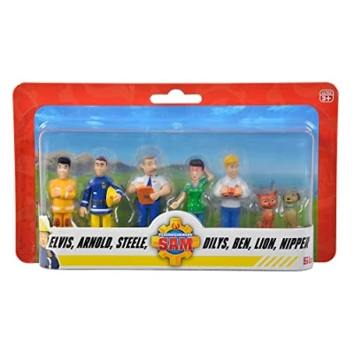 Afbeelding van Simba Brandweerman Sam 109252538, set van 6 figuren, 2 verschillende kleuren, slechts één versie wordt geleverd, figuren 5 tot 7 cm, vanaf 3 jaar