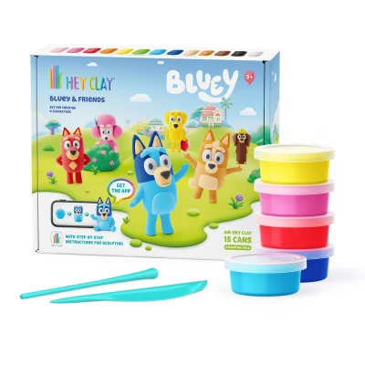 Afbeelding van Hey Clay Interactieve Boetseerklei Bluey &amp; Friends Limited Edition (15 kleuren)