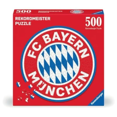 Afbeelding van Ravensburger puzzel 17452 FC Bayern Logo 500 stukjes München ronde voor volwassenen en kinderen vanaf 14 jaar