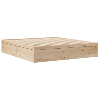 Afbeelding van vidaXL Bedframe zonder matras massief grenenhout 200x200 cm