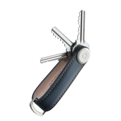 Afbeelding van Orbitkey Premium Leather 2.0 Keyholder navy / tan