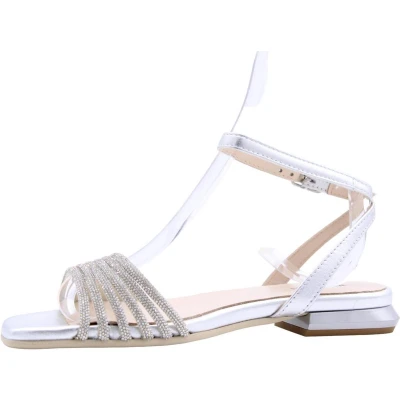 Afbeelding van Nerogiardini Sandalen, Dames, Maat: 36, Silver coloured Leer
