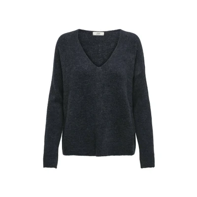 Afbeelding van Jdy Elanora L/S. Knt Noos gebreide damestrui met V hals, Night Sky Details: gemêleerd