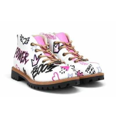 Afbeelding van Goby Street Queen Dames Veterboot Vegan Handgemaakt Maat 39