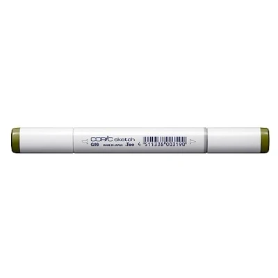 Afbeelding van COPIC Sketch G99, Olive, Twin Marker met een medium brede punt en penseelpunt