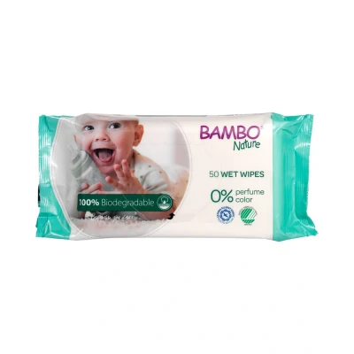 Afbeelding van Bambo Nature Billendoekjes 100% biodegradable (50 stuks)