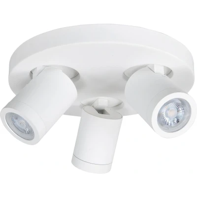 Afbeelding van HighLight badkamer spot Oliver 3L rond IP44 wit