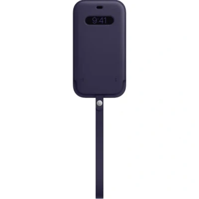Afbeelding van Apple Leren sleeve met MagSafe voor iPhone 12 Pro Max Donkerpaars / Violet