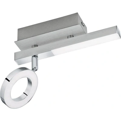 Afbeelding van EGLO Cardillio 1 Spot 2 Lichts Aluminium, Chroom Gesatineerd