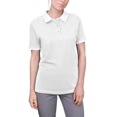 Afbeelding van HRM Luxe damespolo van 100% katoen, basic poloshirt tot 60 graden Celsius, kleurecht, wasbaar, hoogwaardig en duurzaam, wit (wit 02 wit)