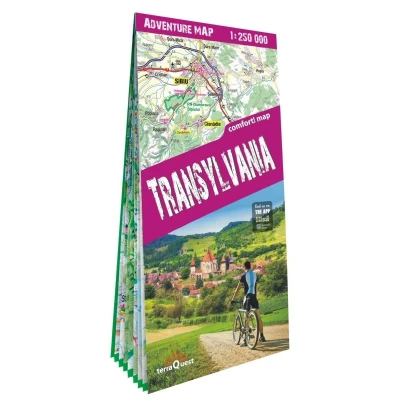 Image de Transylvanie 1/250.000 (carte grand format laminée d&#039;aventure tQ). Transylvania Anglais