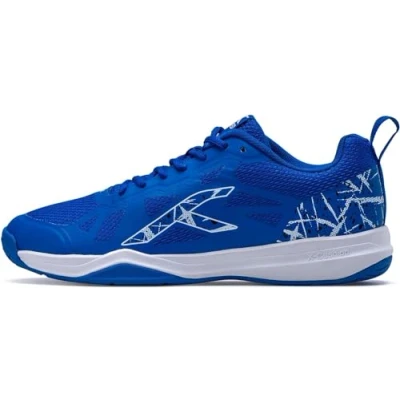 Afbeelding van Hundred Blade non marking professionele badmintonschoenen voor heren (blauw/wit, maat: EU 44/UK 10/US 11) Materiaal: TPU/Rubber Geschikt indoortennis/squash/tafeltennis/basketbal en padel
