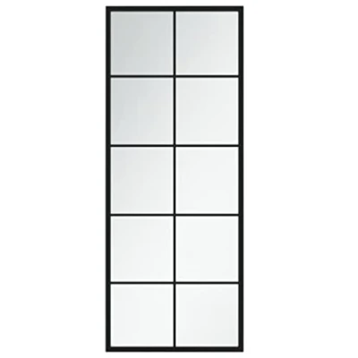 Afbeelding van vidaXL Wandspiegel, zwart, 100 x 40 cm, metaal
