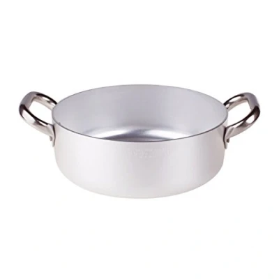 Afbeelding van Pentole Agnelli ALMA10632 Professionele aluminium steelpan, 3 mm, lage pan met 2 handgrepen, 8,4 l