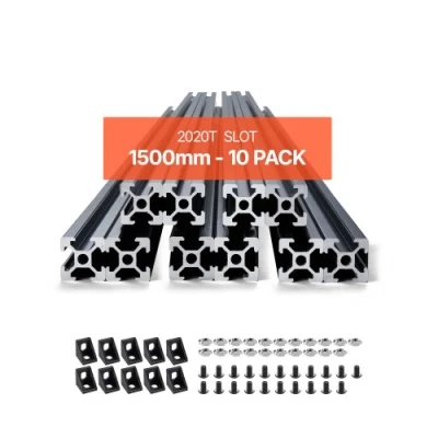 Image de VEVOR Profilés d&#039;Extrusion Aluminium 2020 Rail Linéaire Anodisé 1500 mm 10 PCS