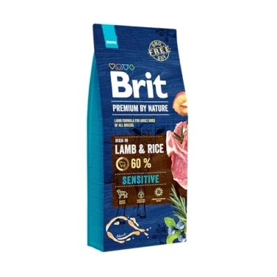 Afbeelding van Brit Premium by Nature Sensitive Lamb &amp; Rice 15 KG