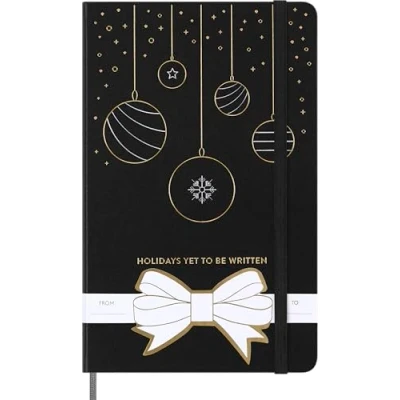 Image de Carnet ligné Moleskine Noël Grand Format Couverture Rigide Noir