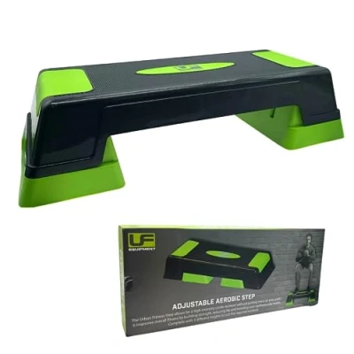 Afbeelding van Urban Fitness Stepbank 71,2 X 30,1 Cm Zwart/groen 3 delig