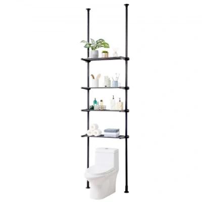 Image de VEVOR Étagère WC 4 Niveaux Rangement au dessus des Toilettes pour Salle de Bain