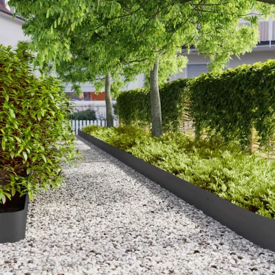 Afbeelding van vidaXL Gazonranden 10 st 20x103 cm koudgewalst staal zwart
