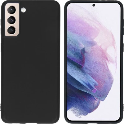 Afbeelding van iMoshion hoesje Geschikt voor Samsung Galaxy S21 Plus Siliconen Design Zwart / Transparant Splatter Black