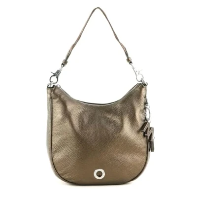 Afbeelding van MANDARINA DUCK Leren Schoudertas Mellow Lux Hobo Bronzo Brons