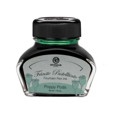 Afbeelding van Octopus Vulpen Pastel Mint Poppy Pods 30 ml, kalligrafie inkt, schrijfinkt