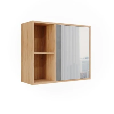 Afbeelding van Vicco Lucie Badkamerkast van bamboe, 54 x 44,5 cm, met spiegel
