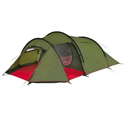 Afbeelding van High Peak Falcon 4 Tunneltent Persoons Groen/rood
