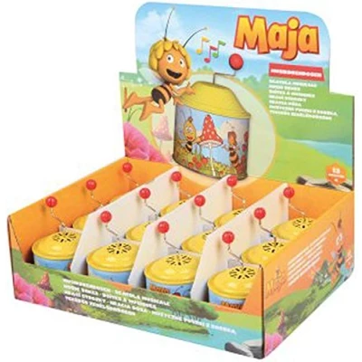 Afbeelding van Lena x muziekdoos ca. 10,5 7,5 cm, met lente melodie, draaibaar voor kinderen vanaf 18 maanden, orgel Maya bijenmotief, 52752, meerkleurig