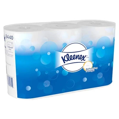 Afbeelding van Kleenex toiletpapier, 3 laags, 350 vellen, pak van 6 rollen toiletpapier
