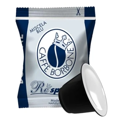Image de Caffè Borbone café Respresso, Mélange Bleu 100 Capsules Compatibles avec les Machines à usage domestique Nespresso*