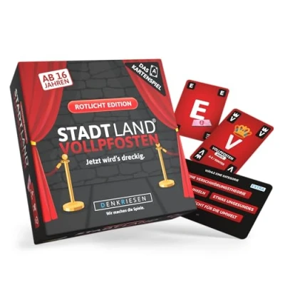 Afbeelding van DENKRIESEN STADT LAND VOLLPFOSTEN Das Kartenspiel Rotlicht Edition