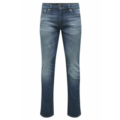 Afbeelding van Only &amp; Sons Slim fit jeans, Heren, Maat: 30x32, Dark medium blue denim