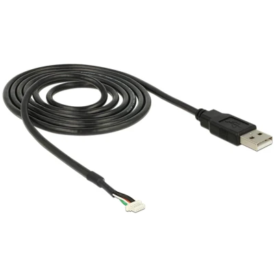 Afbeelding van Delock Module aansluitkabel USB 2.0 stekker A 1,5m 5pin camera V5 A, Kabels + Stekkers, Zwart
