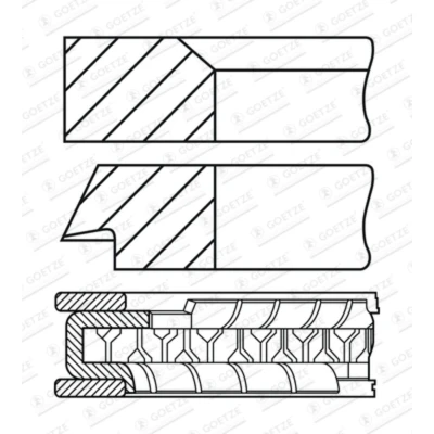 Afbeelding van GOETZE ENGINE 08 451600 00 Zuigerveer 85 PEUGEOT: 307 CC, 806, 308 I SW, CITROËN: Xsara Hatchback