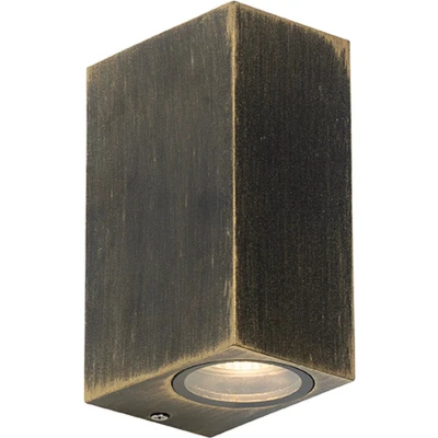 Afbeelding van QAZQA Moderne wandlamp antiek goud 2 lichts IP44 Baleno