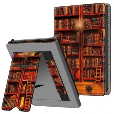 Afbeelding van Fintie Beschermhoes voor Pocketbook Verse Pro en eReader (2023) Met kaartvak, polsband standfunctie, boekenkast