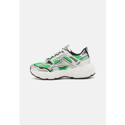 Afbeelding van Buffalo RUN Sneakers laag, Dames, Maat: 37, Silver/black/green Imitatieleer/ textiel