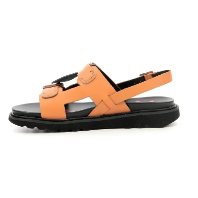 Afbeelding van Kickers Femme Neosummer Sandale Plate, Orange, 36 EU